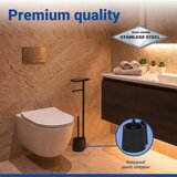 Wenko Crni plastičan držač za WC papir sa četkom Albella – | shoptok.hr