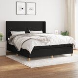 The Living Store Box spring postelja z vzmetnico črna 160x200 cm blago - Box Spring Postelja, (21503891) Cene