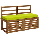  Jastučići za klupe - 2 dijela SOEST 2 kom. 100% poliester - Svjetlozelena 120 x 40 x 8 cm Poliester | shoptok.hr