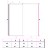  Klizna vrata zlatna 90 x 205 cm matirano staklo ESG i aluminij | shoptok.hr