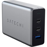 Satechi Omrežni polnilnik GaN 100 W, 2 USB C Power Delivery USB, omrežni kabel, siva, (20524199) Cene