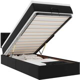 vidaXL Otomanski okvir kreveta s madracem crni 90x190 cm umjetna koža | shoptok.hr