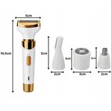  4v1 brezžični aku. epilator dlačic za obrvi bikini nos in ušesa USB | Shoptok.si