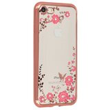  Silikonski ovitek z rožicami za iPhone X - pink Cene