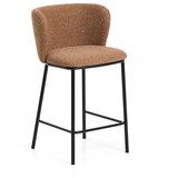 Kave Home Oblazinjen barski stol v barvi terakote (višina sedeža 65 cm) Ciselia – u