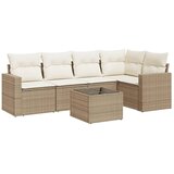  6-dijelni set vrtnih sofa s jastucima bež od poliratana | shoptok.hr