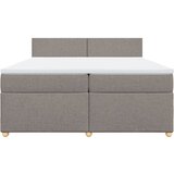  Krevet s oprugama i madracem smeđesivi 200x200 cm od tkanine | shoptok.hr