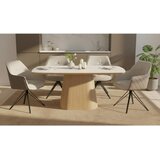 Livetastic JEDILNA MIZA, bela, naravne barve | Shoptok.si