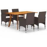  5-dijelni vrtni blagovaonski set smeđi | shoptok.hr