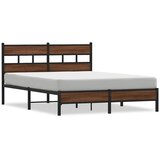 Okvir kreveta bez madraca smeđi hrast 150x200 cm izrađeno drvo | shoptok.hr