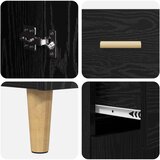  Kreveta Crni hrast 34 x 69.5 x 89 cm Konstruirano drvo | shoptok.hr