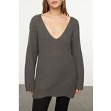 Trendyol Anthracite More Sustainable Wide Pattern Basic Knitted Sweater | Shoptok.si