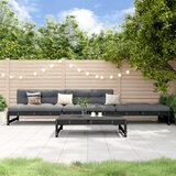 Maison Chic Seti vrtnega pohištva - Vrtna garnitura - Vrtni pohištvo set 4-delna črna trdna borovina, (21811367) | Shoptok.si