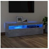  TV omarica z LED lučkami betonsko siva 120x35x40 cm | Shoptok.si