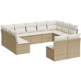  11-dijelni set vrtnih sofa od poliratana s jastucima bež | shoptok.hr
