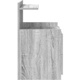 vidaXL Nočne omarice 2 kosa z 2 predaloma sive sonoma 40x36,5x62 cm | Shoptok.si