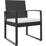 Maison Chic vrtni jedilni stoli - stol za vrt 2 kosa črn pp ratan JS282, (21878899) | Shoptok.si