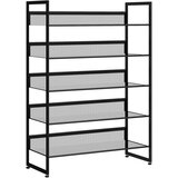 HOMCOM stojalo za čevlje jeklo 72D x 30Š x 102V cm črno, (5000242256) Cene