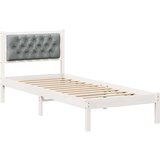  Okvir za krevet Svijetlo siva 75 x 190 cm tkanina | shoptok.hr