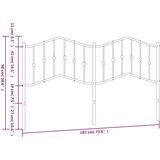  Metalno zamjensko uzglavlje bijelo 180 cm Crna | Shoptok.si