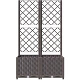  Vrtna sadilica s rešetkom smeđa 80 x 40 x 136 cm PP | shoptok.hr