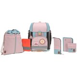 Lässig šolska torba 7v1 roza/črna | Shoptok.si