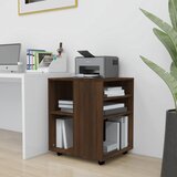 vidaXL Omarica na kolesih rjav hrast 60x53x72 cm konstruiran les Cene