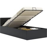 Maison Chic Dvižni Posteljni okvir - Enojna postelja - Postelja za odrasle črno umetno usnje 90x200 cm, (21694964) | Shoptok.si