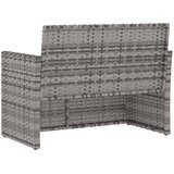  Vrtna klupa s jastucima siva 105 cm od poliratana | Eponuda.com