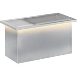  Vrtna posuda za sadnju s LED svjetlom Srebrna 30 x 60 x 30 cm - Pocinčani čelik 30 x 60 x 30 cm 1 | shoptok.hr