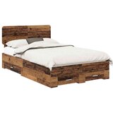  Okvir za krevet Staro drvo 120 x 190 cm Konstruirano drvo | shoptok.hr