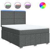vidaXL Box spring posteljni z vzmetnico temno siv 140x190 cm blago, (21305434) | Shoptok.si