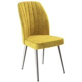 Hanah home set trpezarijskih stolica Platinum 4 kom, senf žuta tkanina Jerry, hromirane metalne noge | Eponuda.com