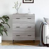 vidaXL Komoda siva sonoma 69,5x34x90 cm inženirski les | Shoptok.si