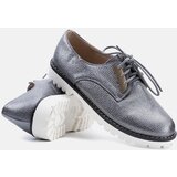Gemre Gray shiny children's oxfords Runa | Shoptok.si