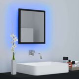vidaXL lED kupaonsko ogledalo crno 40 x 8,5 x 37 cm konstruirano drvo | shoptok.hr