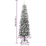  Umjetno usko božićno drvce sa snijegom 180 cm PVC i PE | shoptok.hr