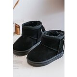 Kesi Children's insulated snow boots with fringes, black Mikyla Cene'.'