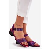 Maciejka Women's Leather Sandals with Heels 06551-15 Fuchsia | shoptok.hr