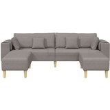  Tkaninska sofa s jastukom 3 pcs Sivo-smeđa 208 cm tkanina | shoptok.hr