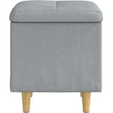  Otoman s pohranom Svijetlo siva 40 x 40 x 45 cm tkanina | Eponuda.com