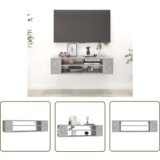 The Living Store Viseča TV omarica betonsko siva 100x30x26,5 cm iverna plošča - TV Omarica, (21738360) | Shoptok.si