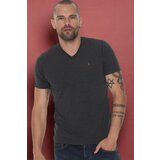Dewberry T8568 V-NECK MEN'S T-SHIRT-DARK ANTHRACITE Cene