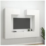  Komplet TV omaric 6-delni bel inženirski les | Shoptok.si