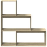 Pregrada regal za knjige 3 razina hrast 123x29x123 cm drveni | Eponuda.com
