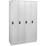 Wolf Garderobna omara, 4 razdelki s širino po 300 mm, svetlo siva / svetlo siva | Shoptok.si