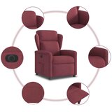  Električni naslonjač od tkanine crvena boja vina | shoptok.hr