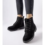 Gemre Black insulated eco-suede hiking boots Rosing Cene