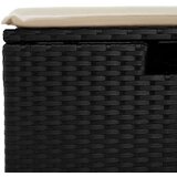 vidaXL Vrtna sedežna garnitura 6-delna z blazinami črna poli ratan | Shoptok.si