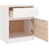  Noćni ormarići 2 kom bijeli 40 x 31 x 50 cm od masivne borovine | Eponuda.com